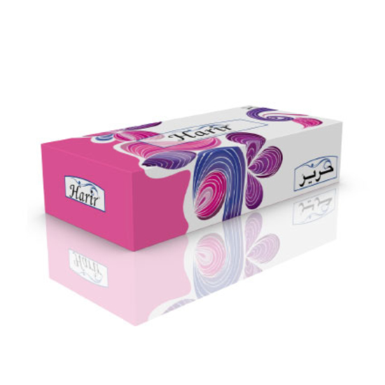 تصویر از دستمال کاغذی حریر 100برگ دولایه طرح صدف